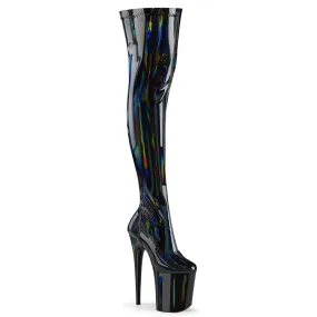 8 Inch Heel FLAMINGO-3000HWR Black Holo