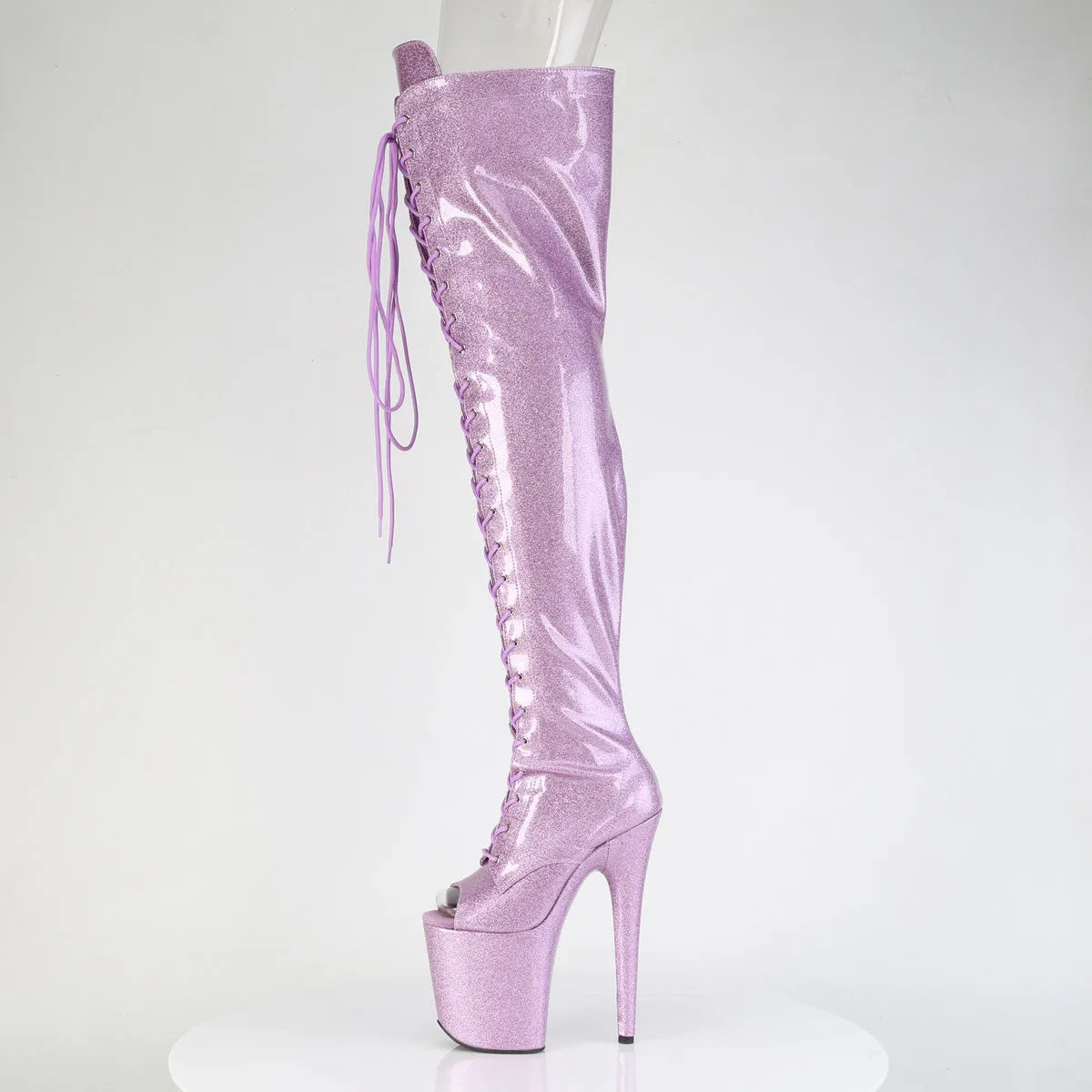 8 Inch Heel FLAMINGO-3021GP Lilac Glitter