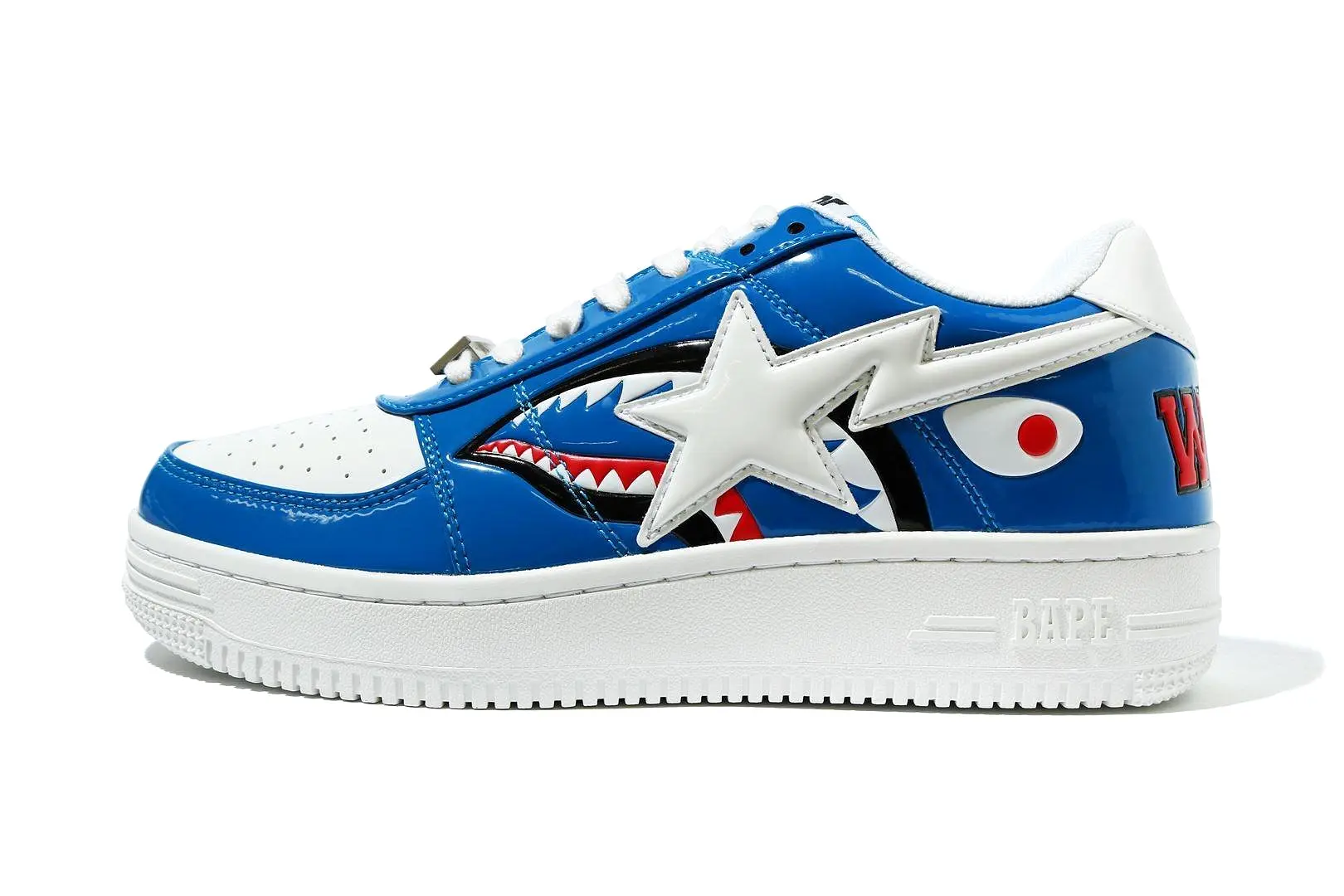 A Bathing Ape Bapesta Low 'Color Block Shark Blue'