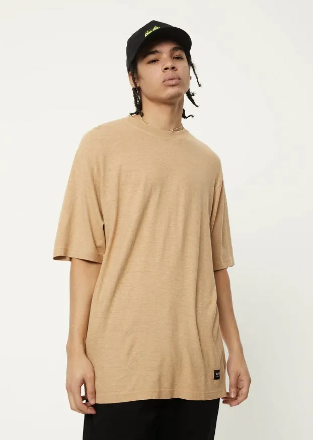 Afends Classic Hemp Retro T-Shirt Tan