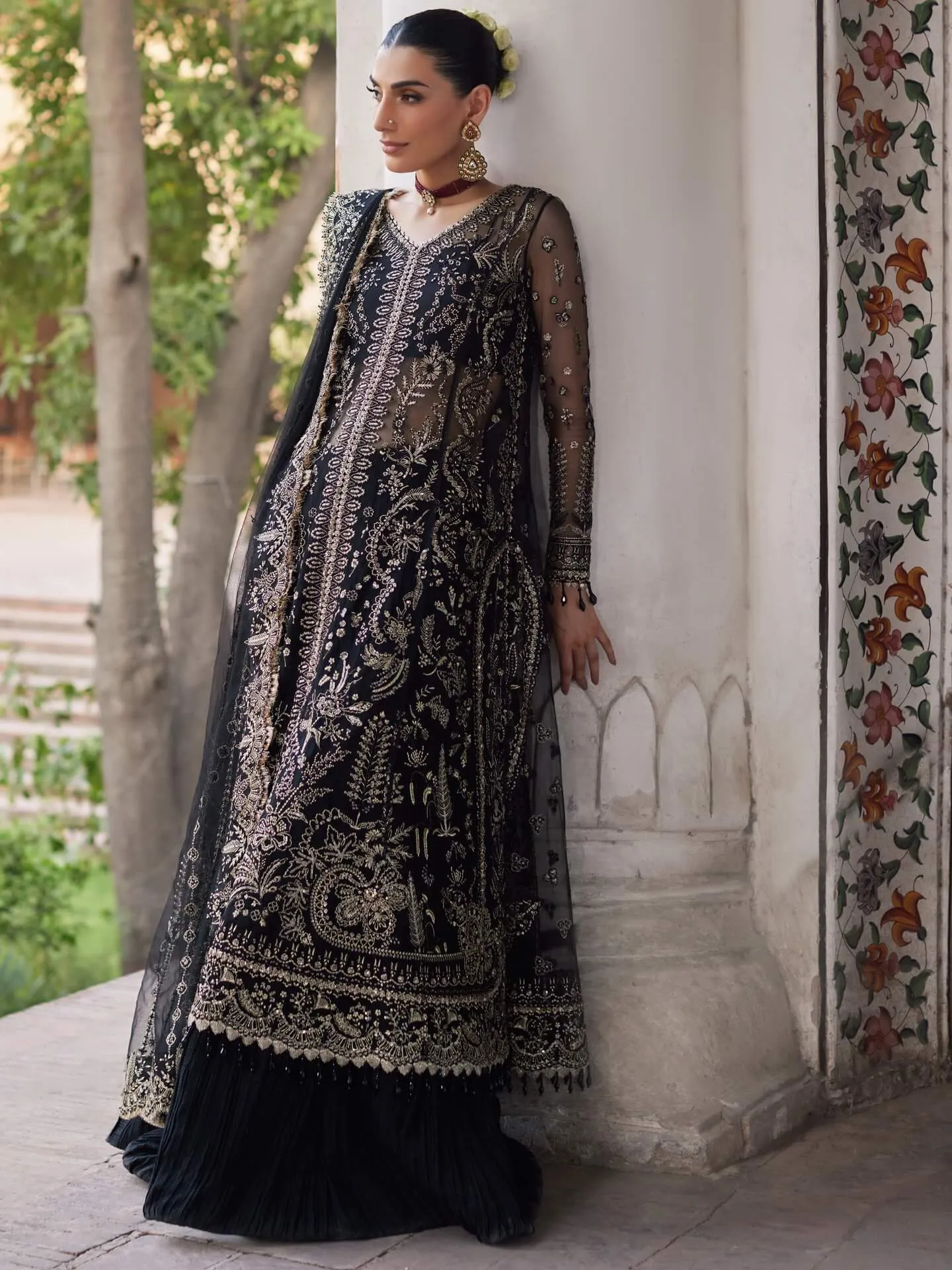 Afrozeh Dastangoi Unstitched Net 3Pc Suit AWE-23-V1-06 NAFEESA