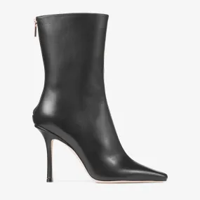 Agathe Ankle Boot 100 Black Calf Leather Ankle Boots