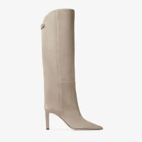 Alizze Knee Boot 85 Taupe Suede Knee-High Boots