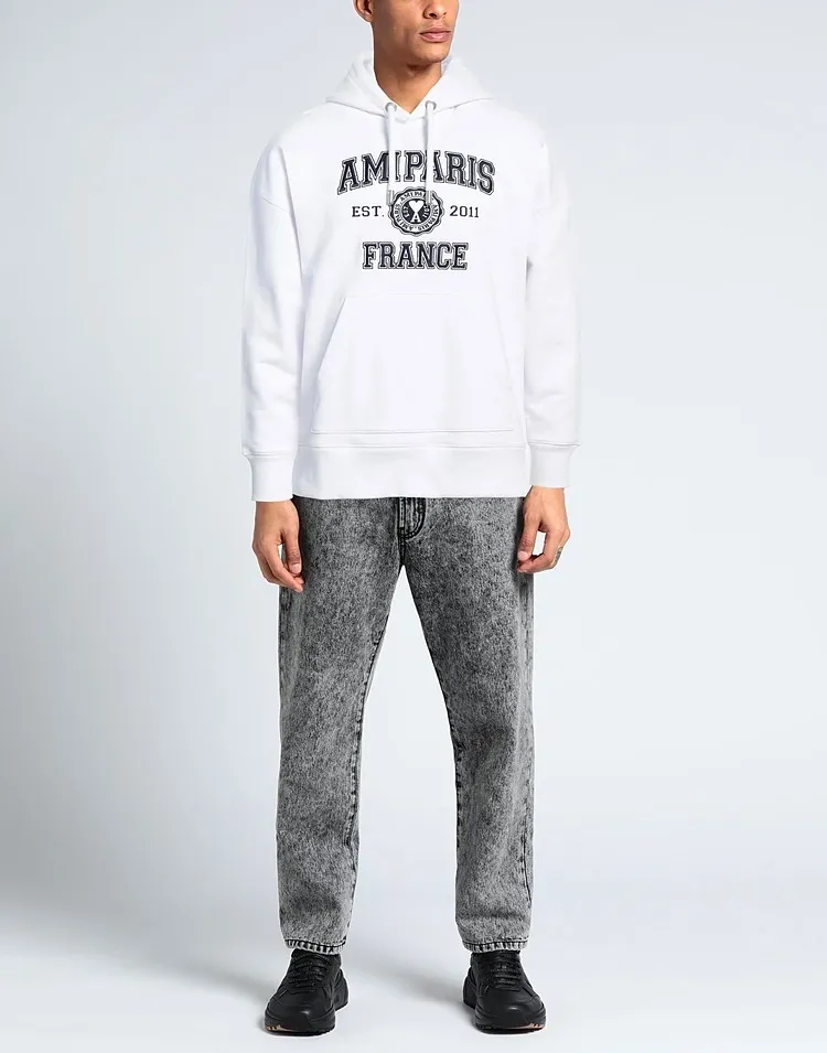 AMI PARIS  |Long Sleeves Logo Designers Hoodies