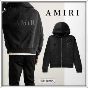 AMIRI  |Street Style Cotton Logo Hoodies