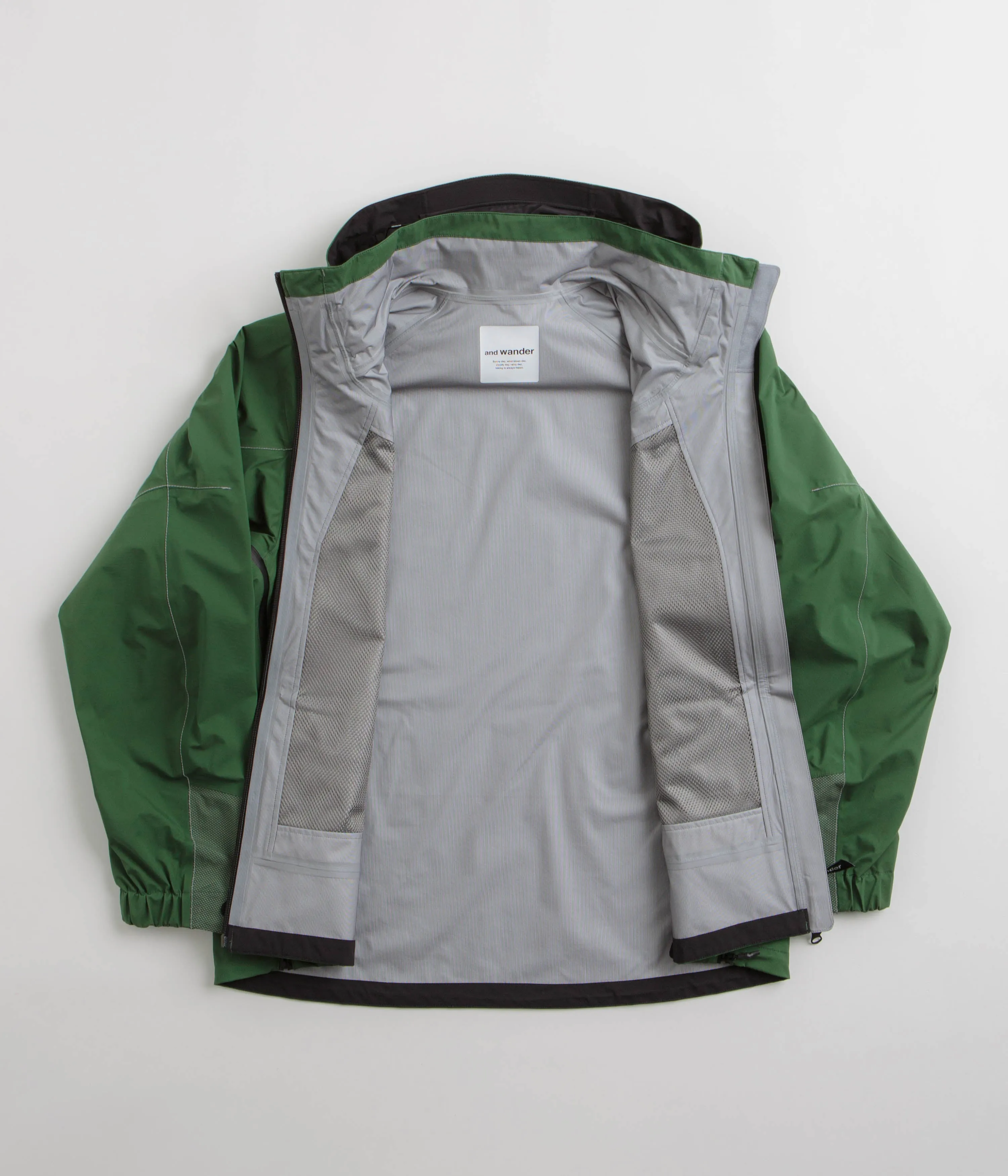 and wander Pertex Shield Rain Jacket - Green