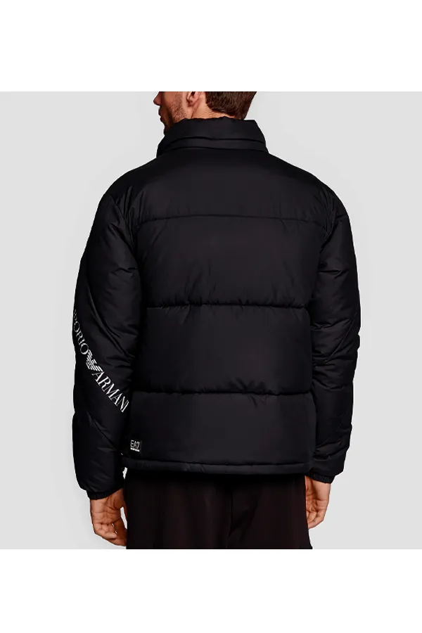 Armani EA7 Winter Hooded Puffer Jacket Black