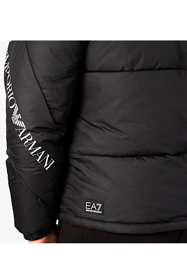 Armani EA7 Winter Hooded Puffer Jacket Black