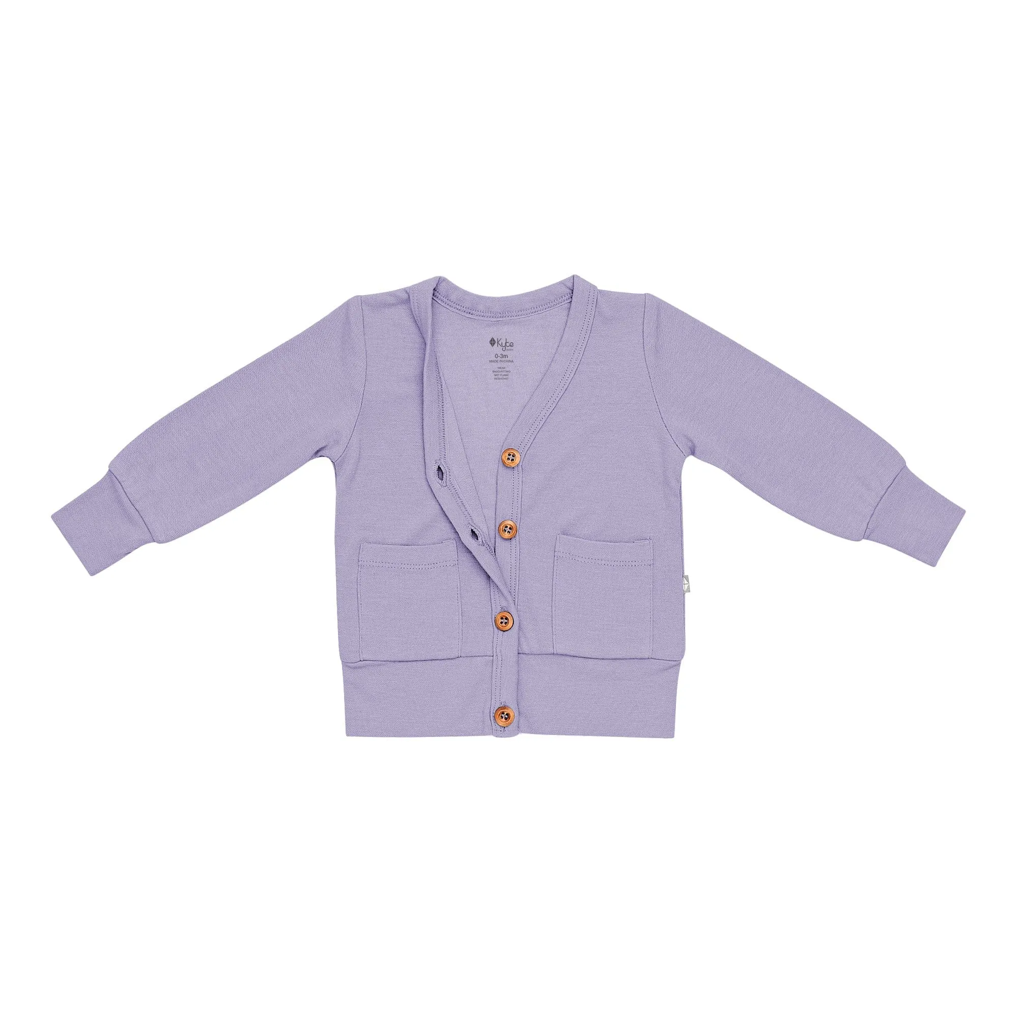 Bamboo Jersey Cardigan in Taro