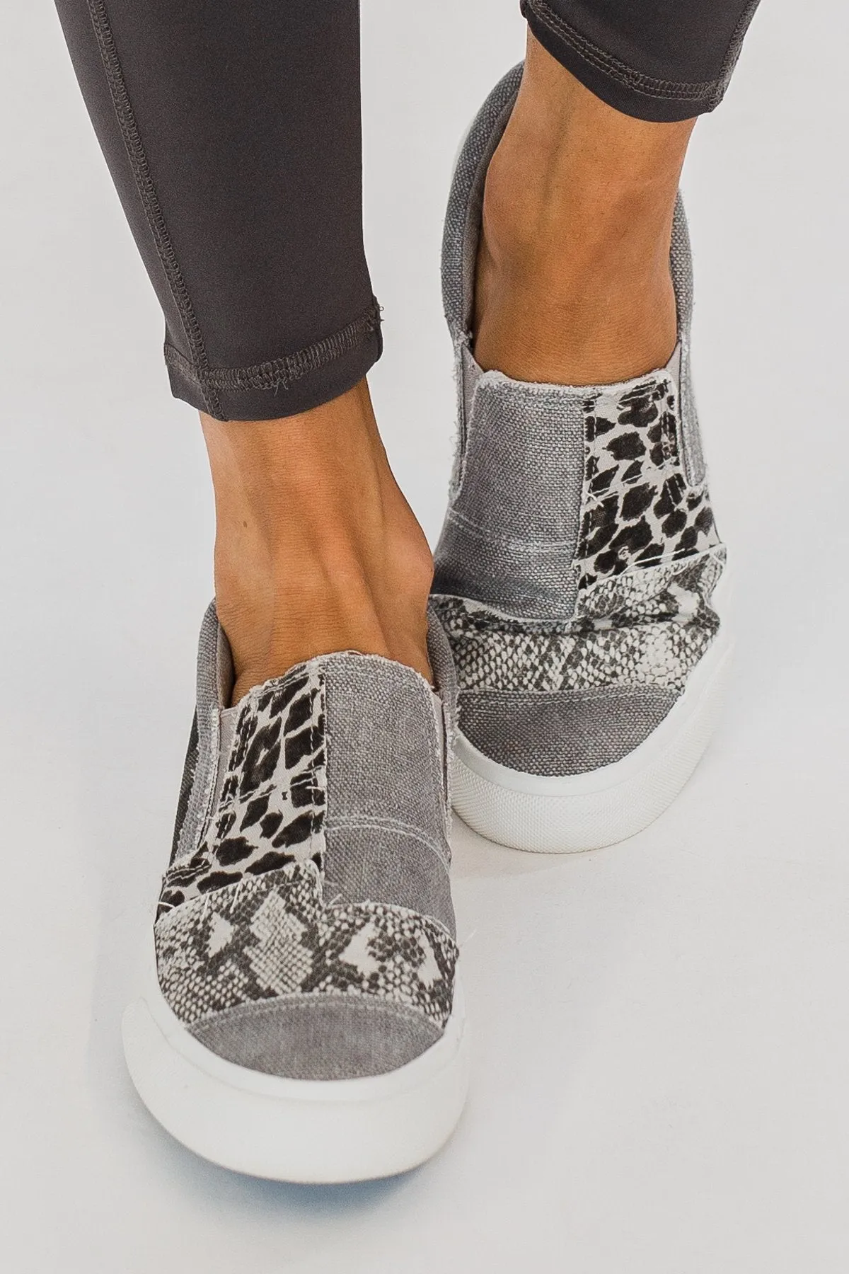 Blowfish Maddox Slip On Sneakers- Smoked Grey