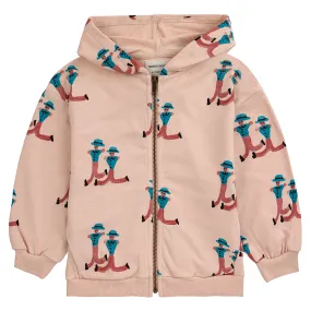 Bobo Choses Child Dancing Giants All Over Hooded Sweatshirt Light Pink