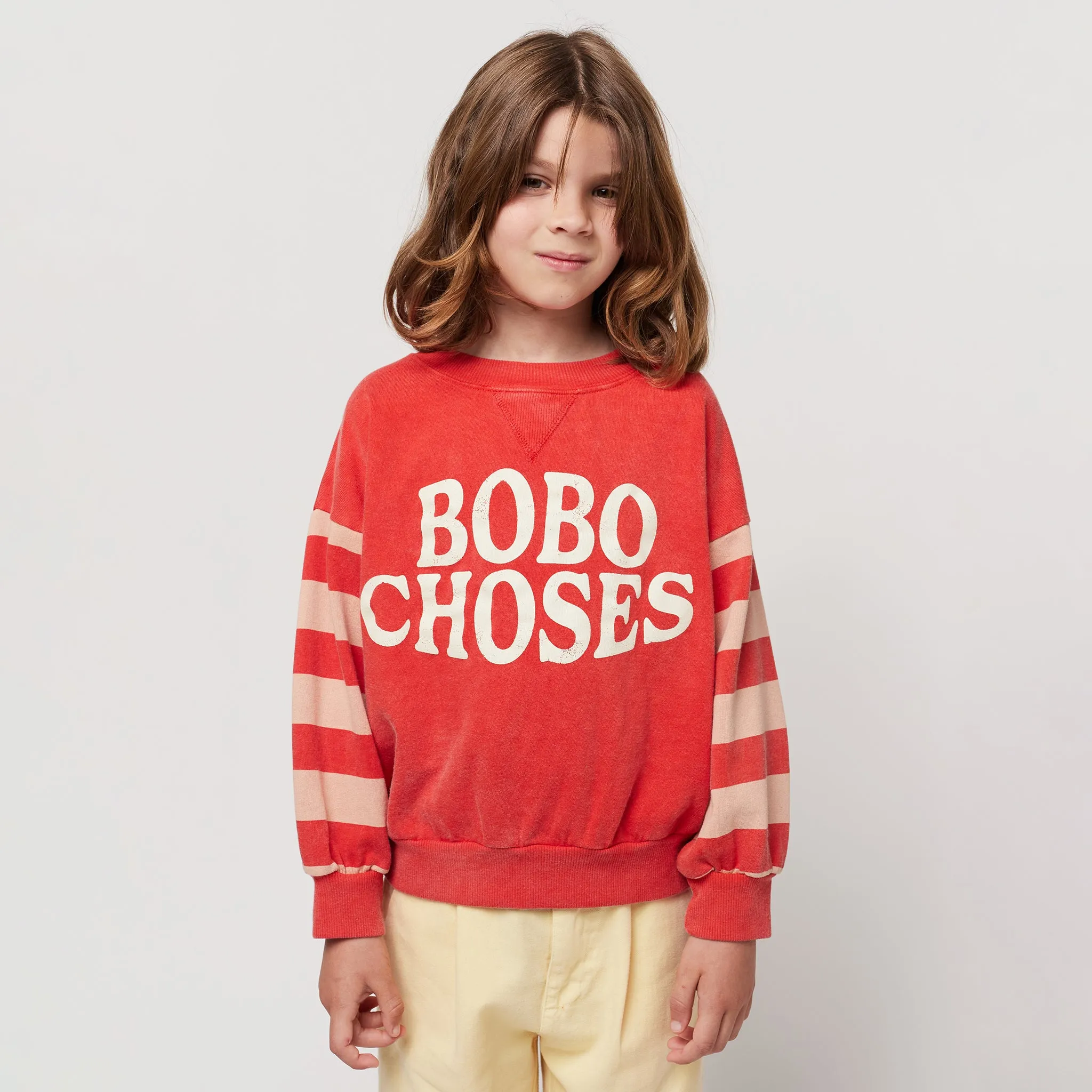 Bobo Choses Child Stripes Sweatshirt Red