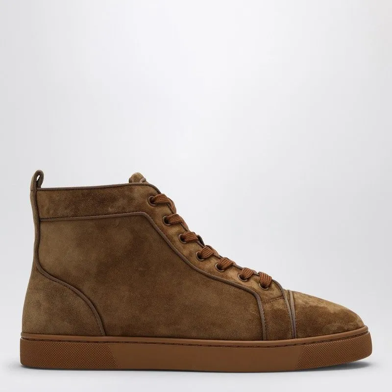 BROWN SUEDE LOUIS HIGH-TOP SNEAKERS