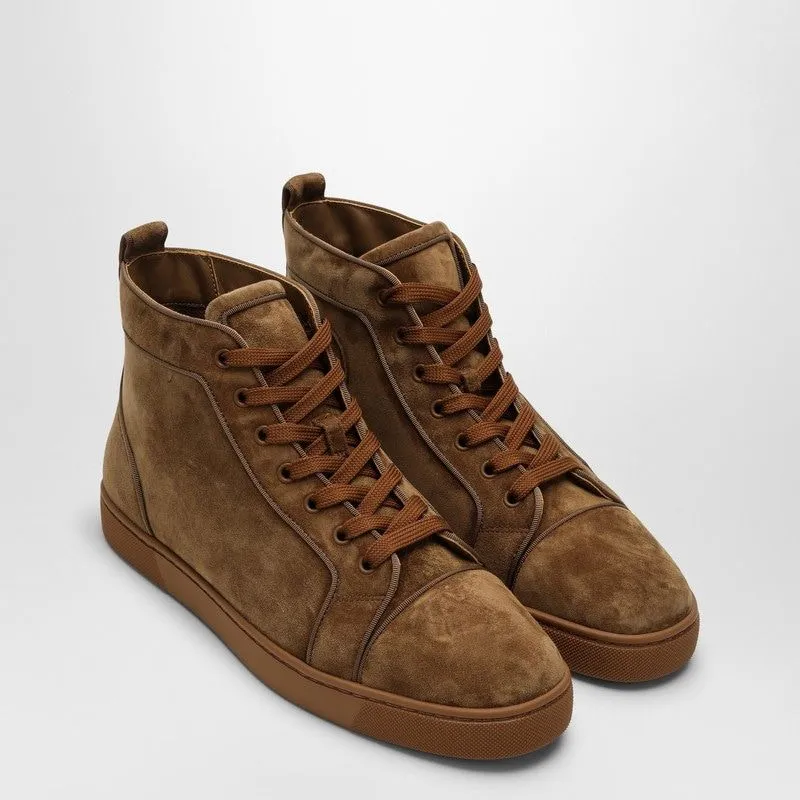 BROWN SUEDE LOUIS HIGH-TOP SNEAKERS