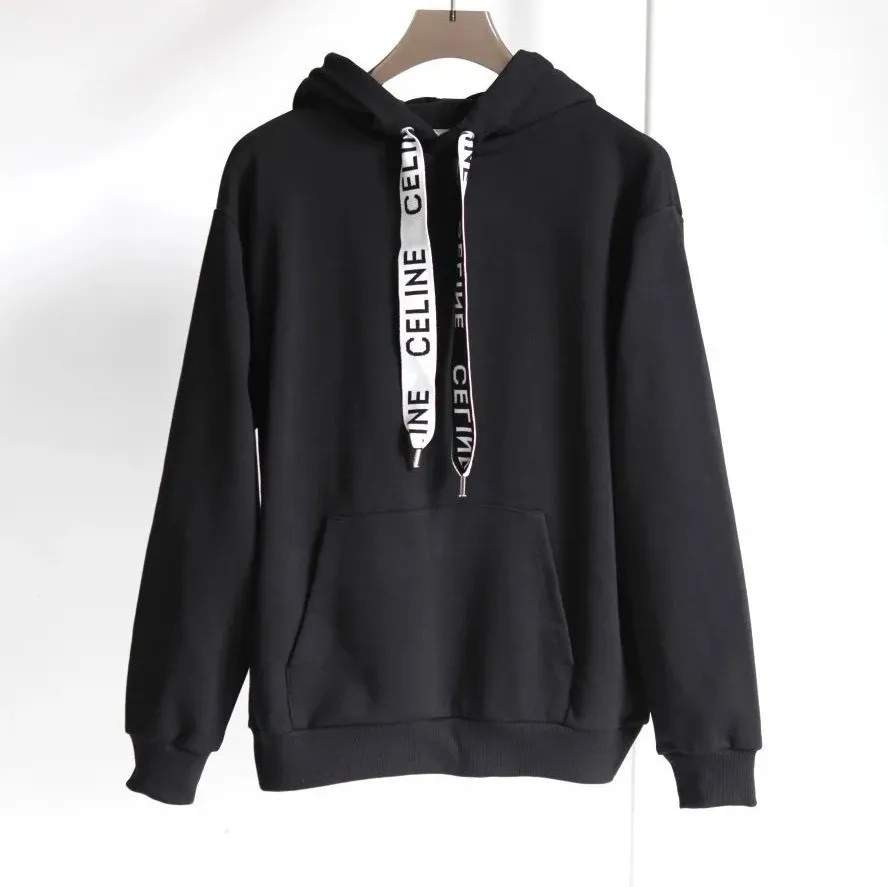 CELINE  |Wool Long Sleeves Plain Logo Hoodies & Sweatshirts