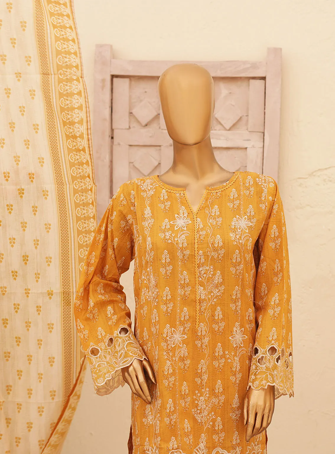 Chand Bagh By Bin Saeed Embroidered Lawn 3 Piece Stitched Suit  - BS24CBEL D-154