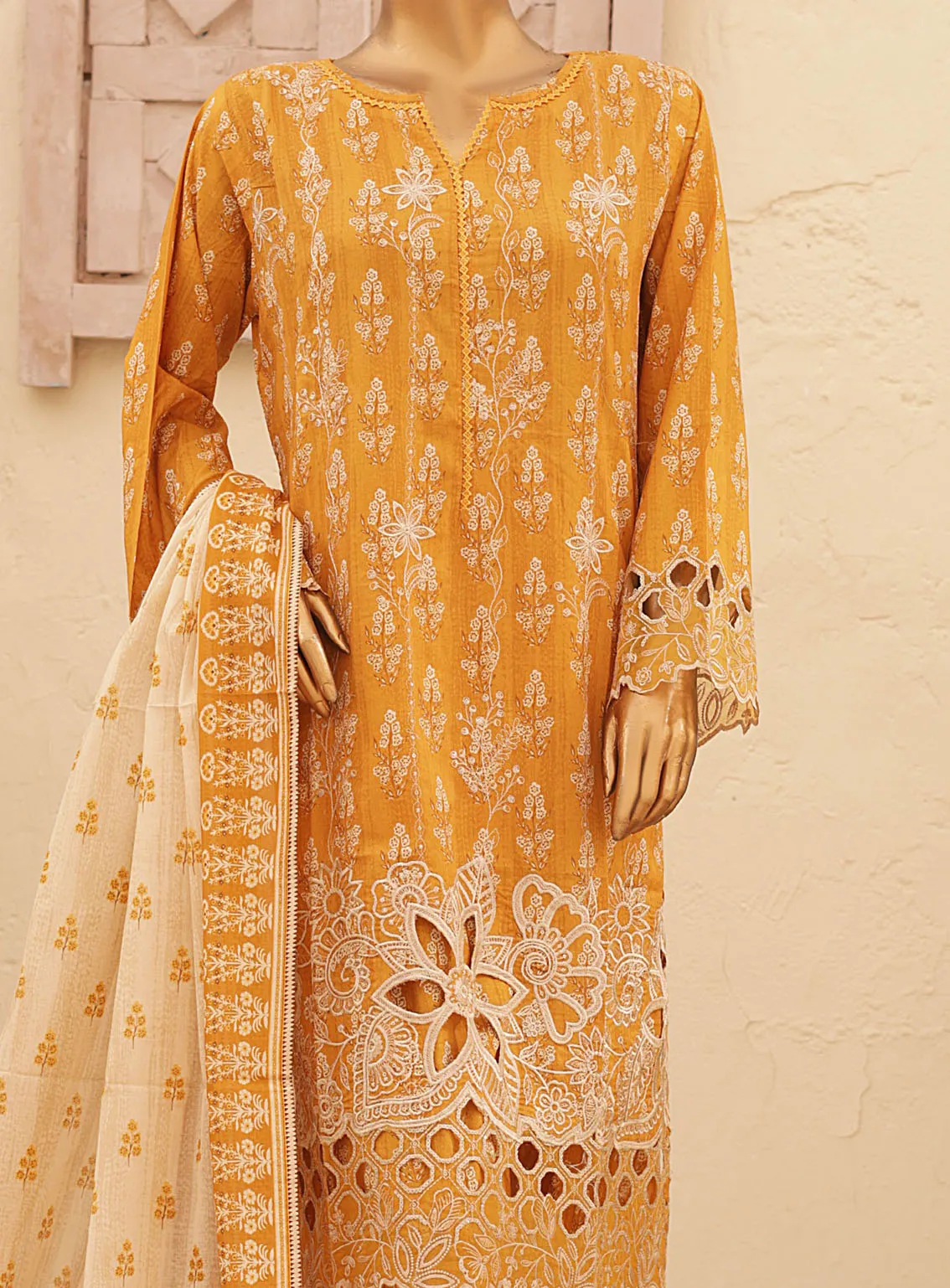 Chand Bagh By Bin Saeed Embroidered Lawn 3 Piece Stitched Suit  - BS24CBEL D-154