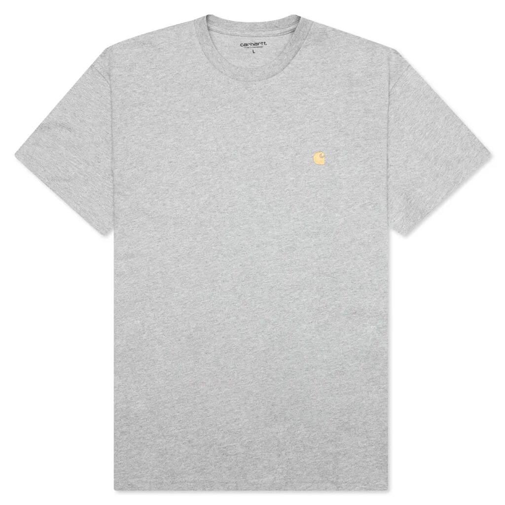 Chase S/S T-Shirt - Grey Heather/Gold