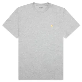 Chase S/S T-Shirt - Grey Heather/Gold