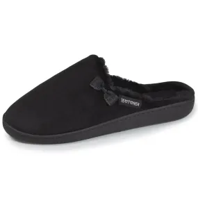 Chaussons mules Femme imitation fourrure Noir