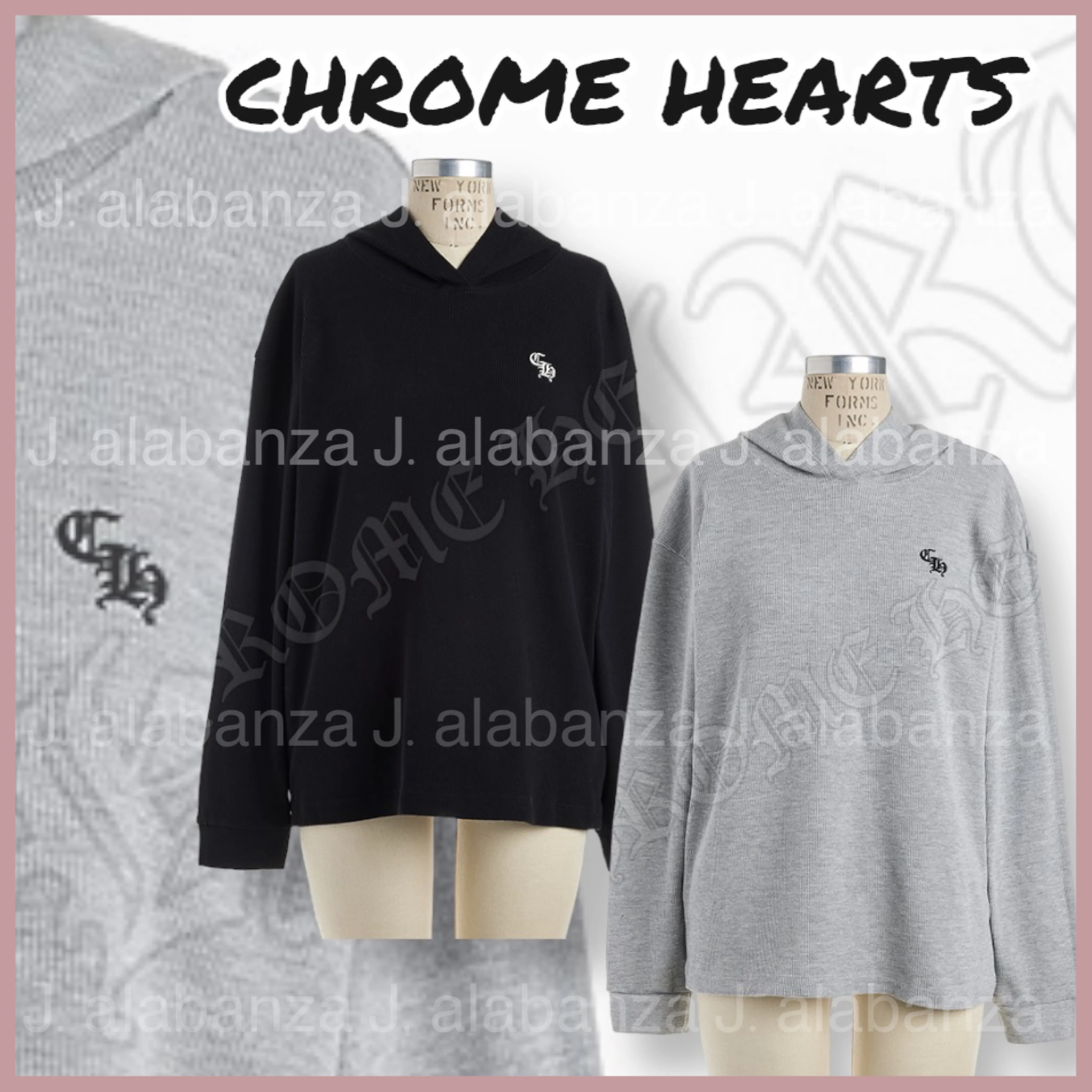 CHROME HEARTS  |Long Sleeves Logo Hoodies & Sweatshirts