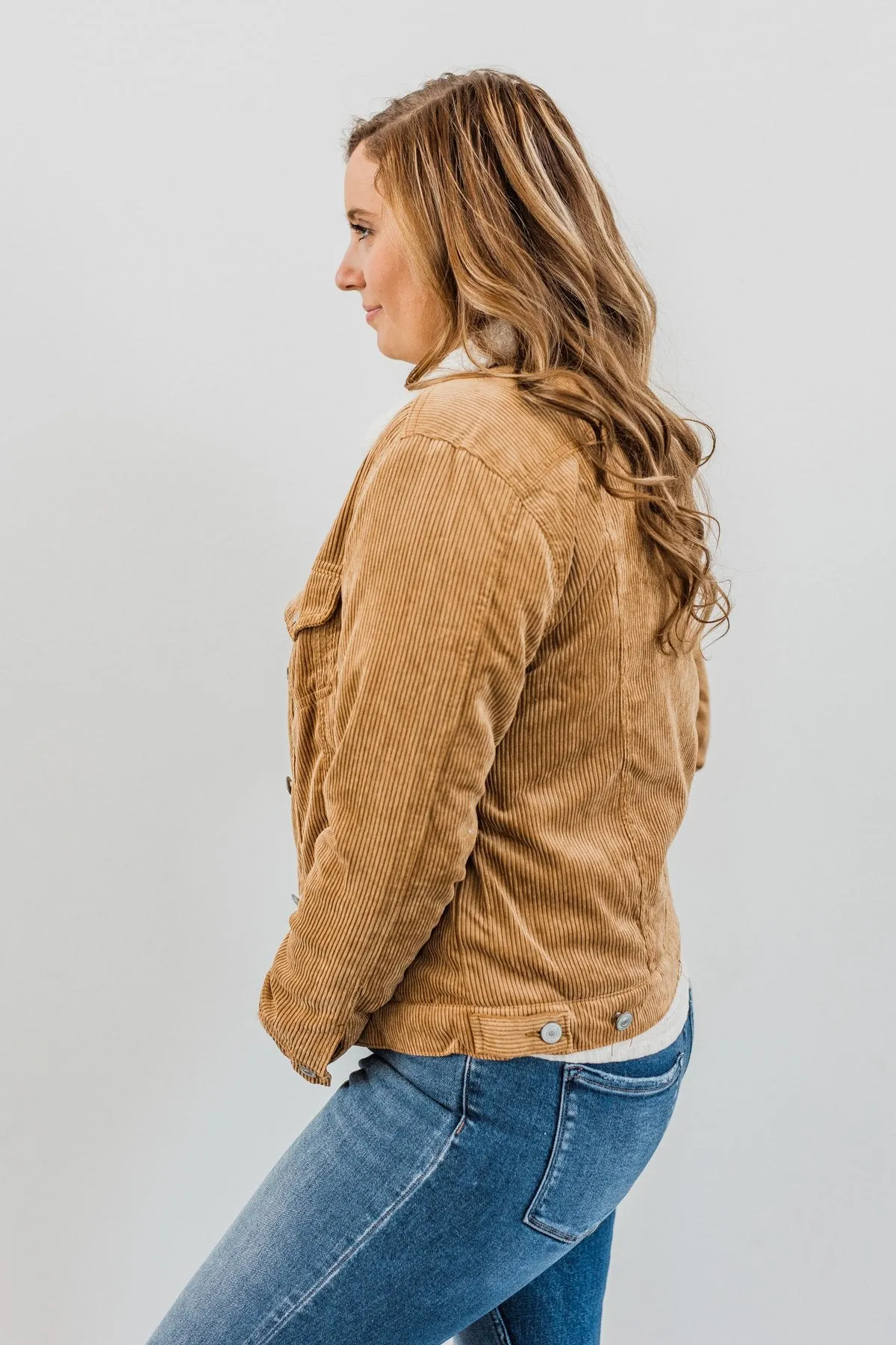 Close To My Heart Corduroy Jacket- Camel