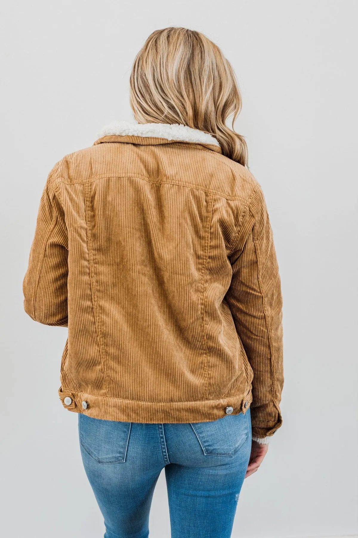 Close To My Heart Corduroy Jacket- Camel