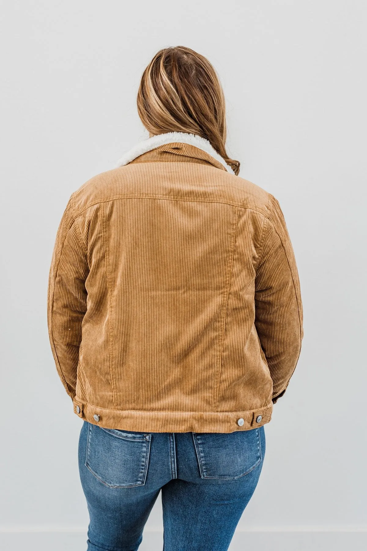 Close To My Heart Corduroy Jacket- Camel