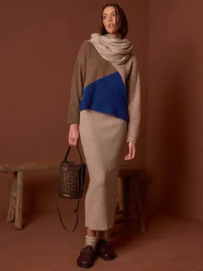 Colour Block Sweater - Topo