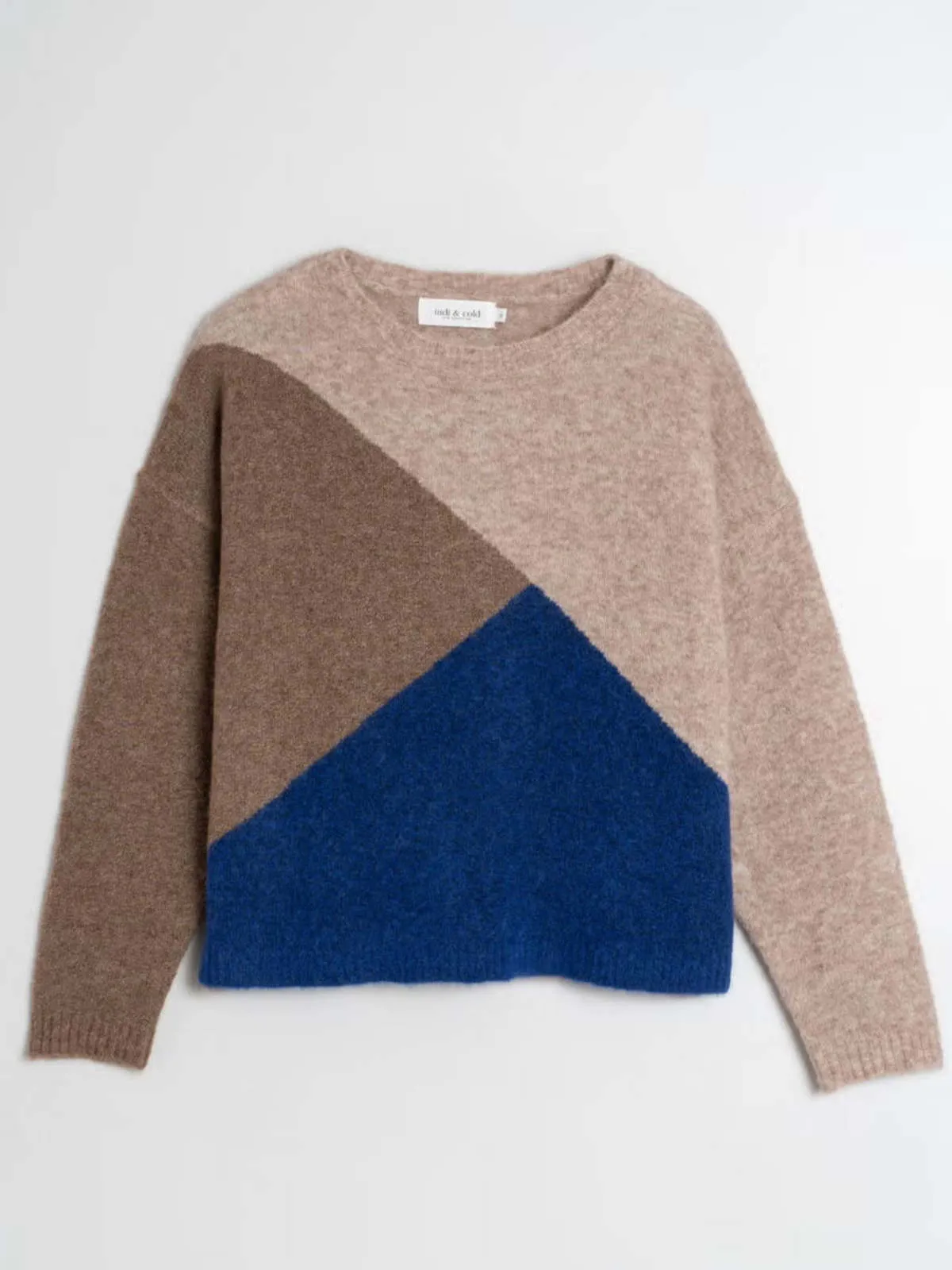 Colour Block Sweater - Topo