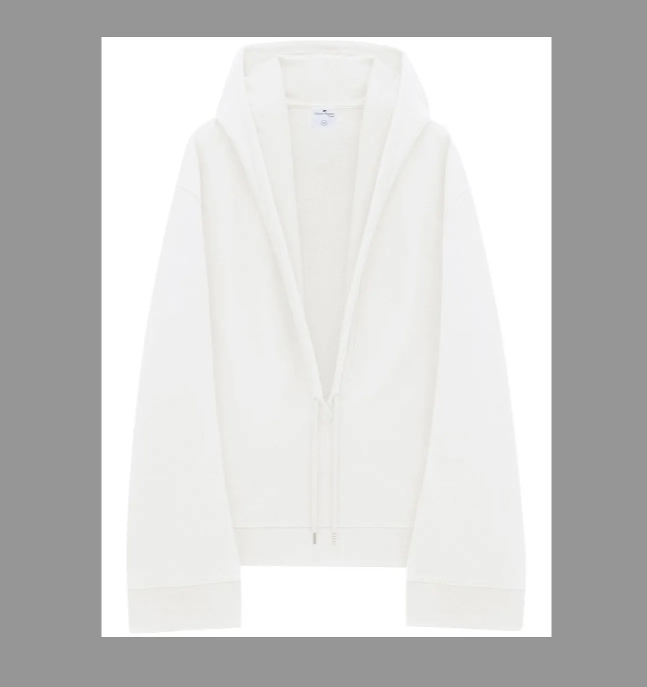 Courreges  |Long Sleeves Plain Cotton Logo Hoodies & Sweatshirts