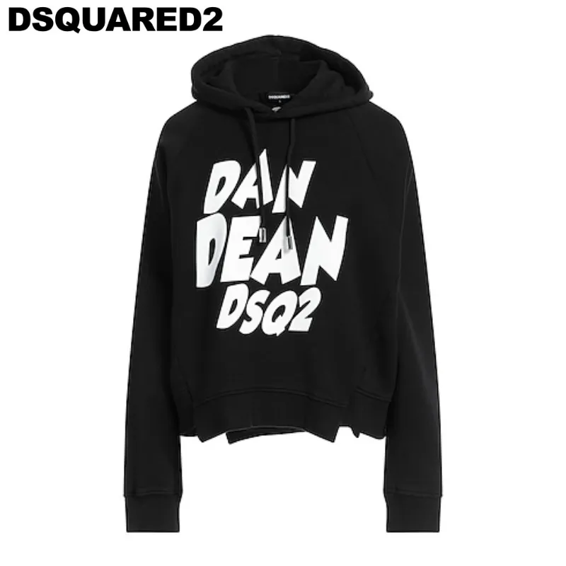 D SQUARED2  |Long Sleeves Cotton Logo Hoodies & Sweatshirts