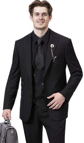 EJ Samuel Black Suit M2770