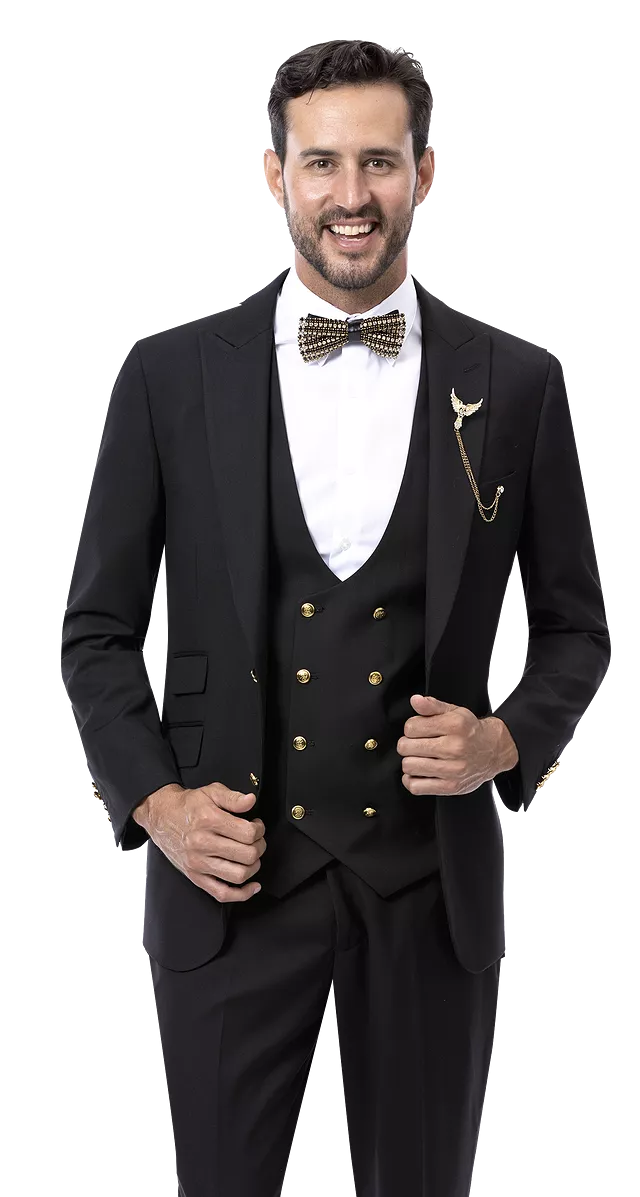 EJ Samuel Black Suit M2771