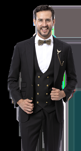 EJ Samuel Black Suit M2771