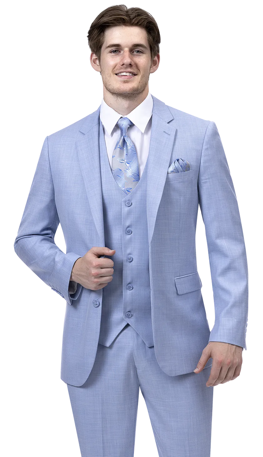 EJ Samuel Sky Blue Modern Fit Suit M18022