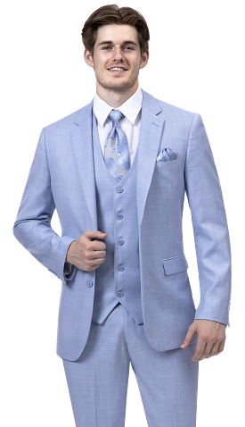 EJ Samuel Sky Blue Modern Fit Suit M18022