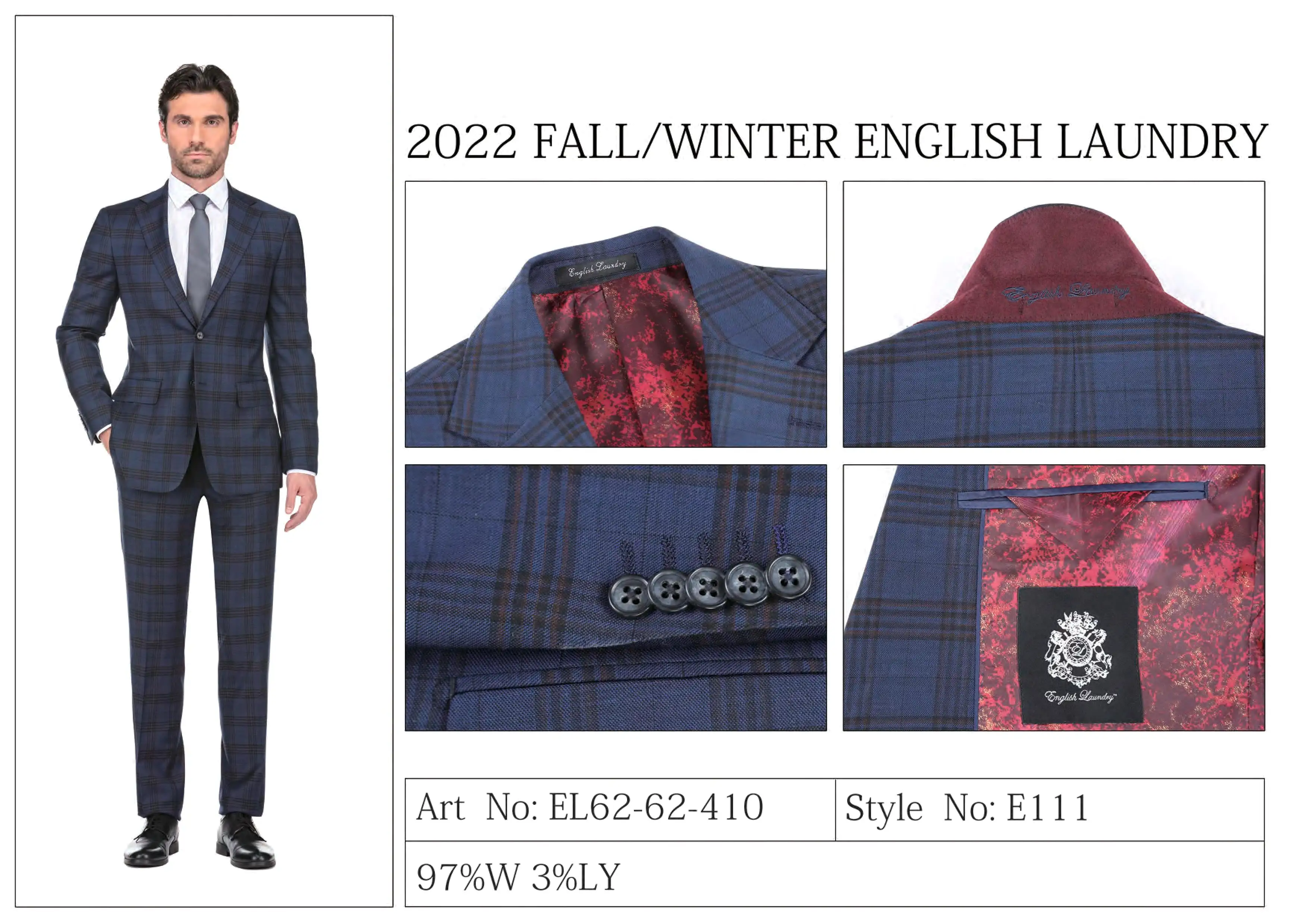 ENGLISH LAUNDRY 2-Piece Suit 62-62-410