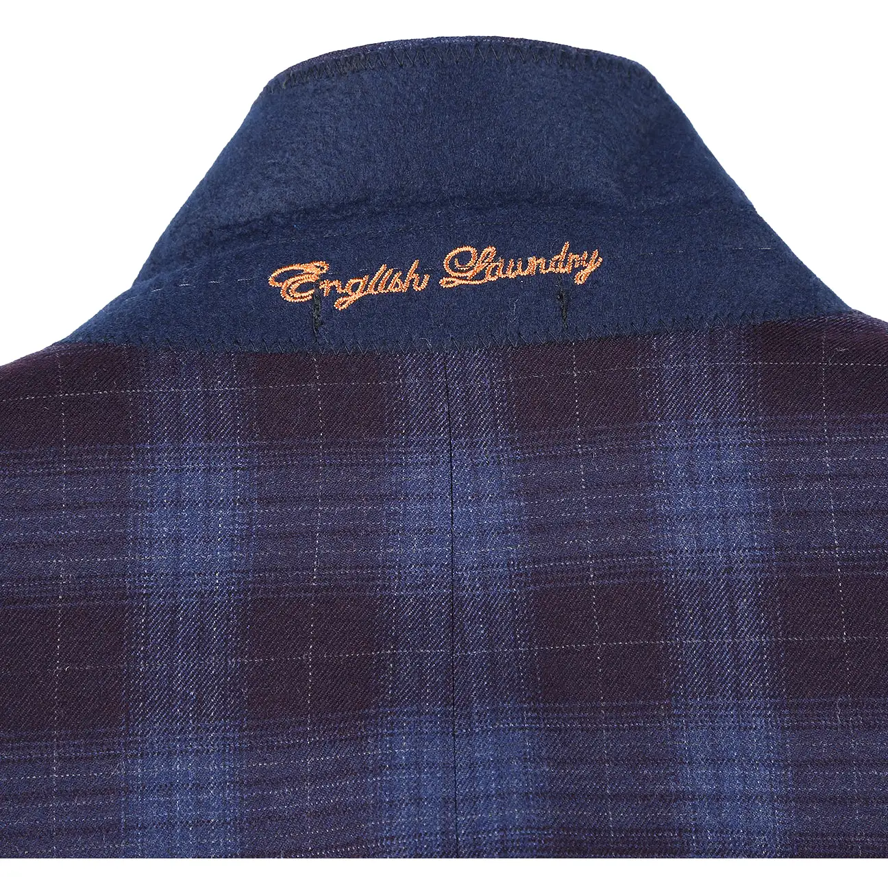 ENGLISH LAUNDRY Blue with Black Check Wool Suit 62-67-750