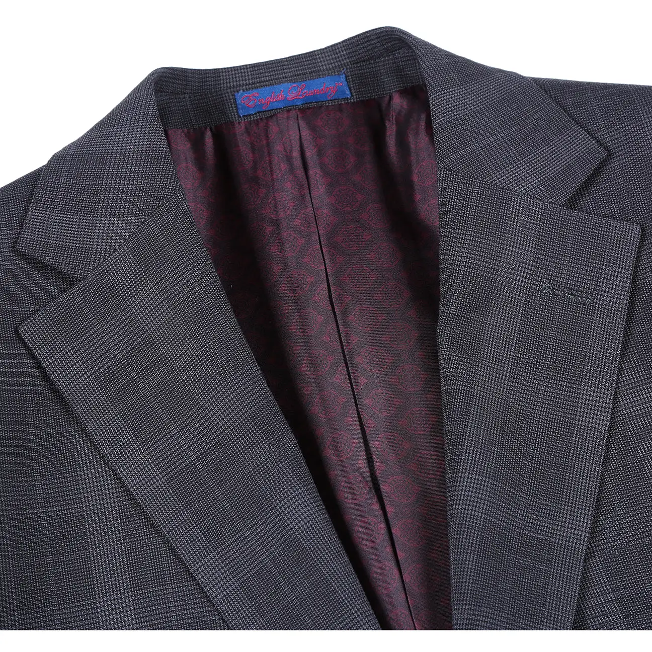 ENGLISH LAUNDRY Charcoal Checked Notch Suit 72-52-095