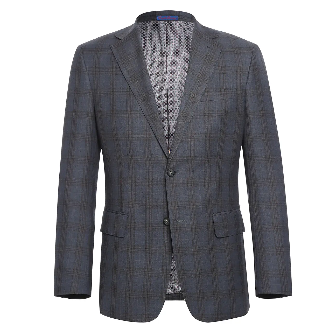 ENGLISH LAUNDRY Gray with Tan Check Notch Suit 72-55-555