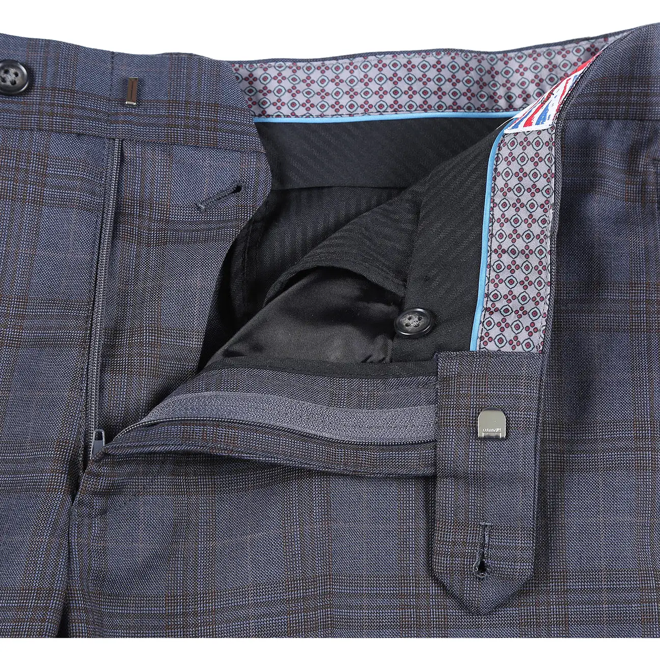 ENGLISH LAUNDRY Gray with Tan Check Notch Suit 72-55-555