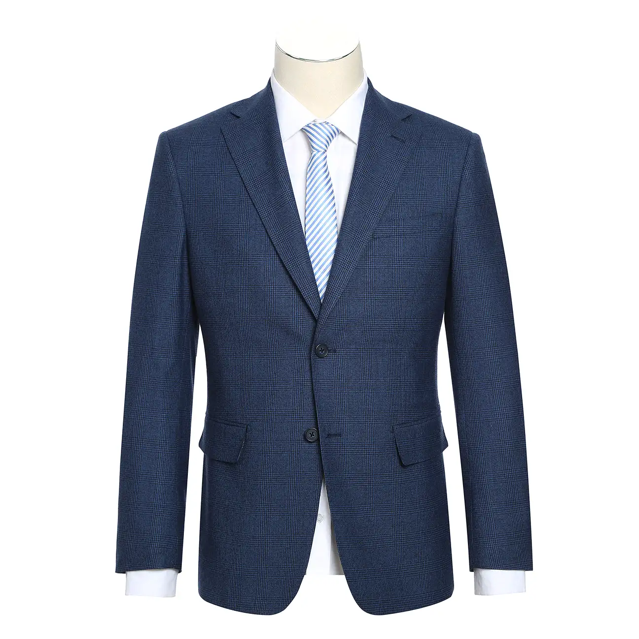 ENGLISH LAUNDRY Wool Blue Checked Notch Suit 52-50-095