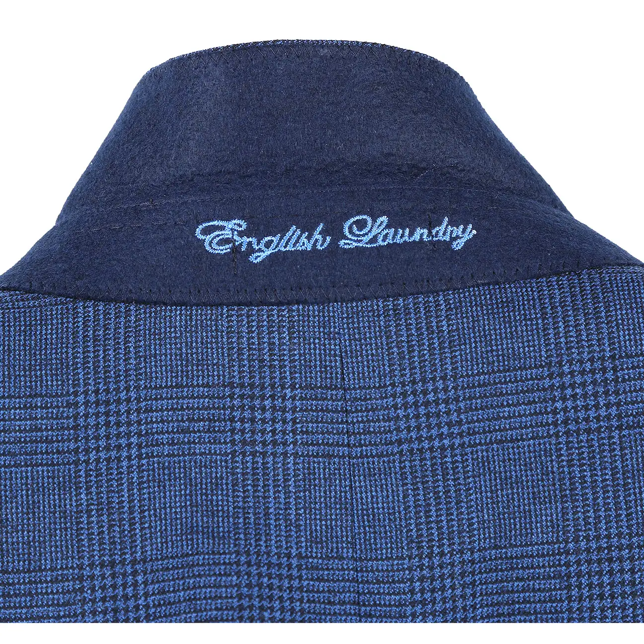 ENGLISH LAUNDRY Wool Blue Checked Notch Suit 52-50-095