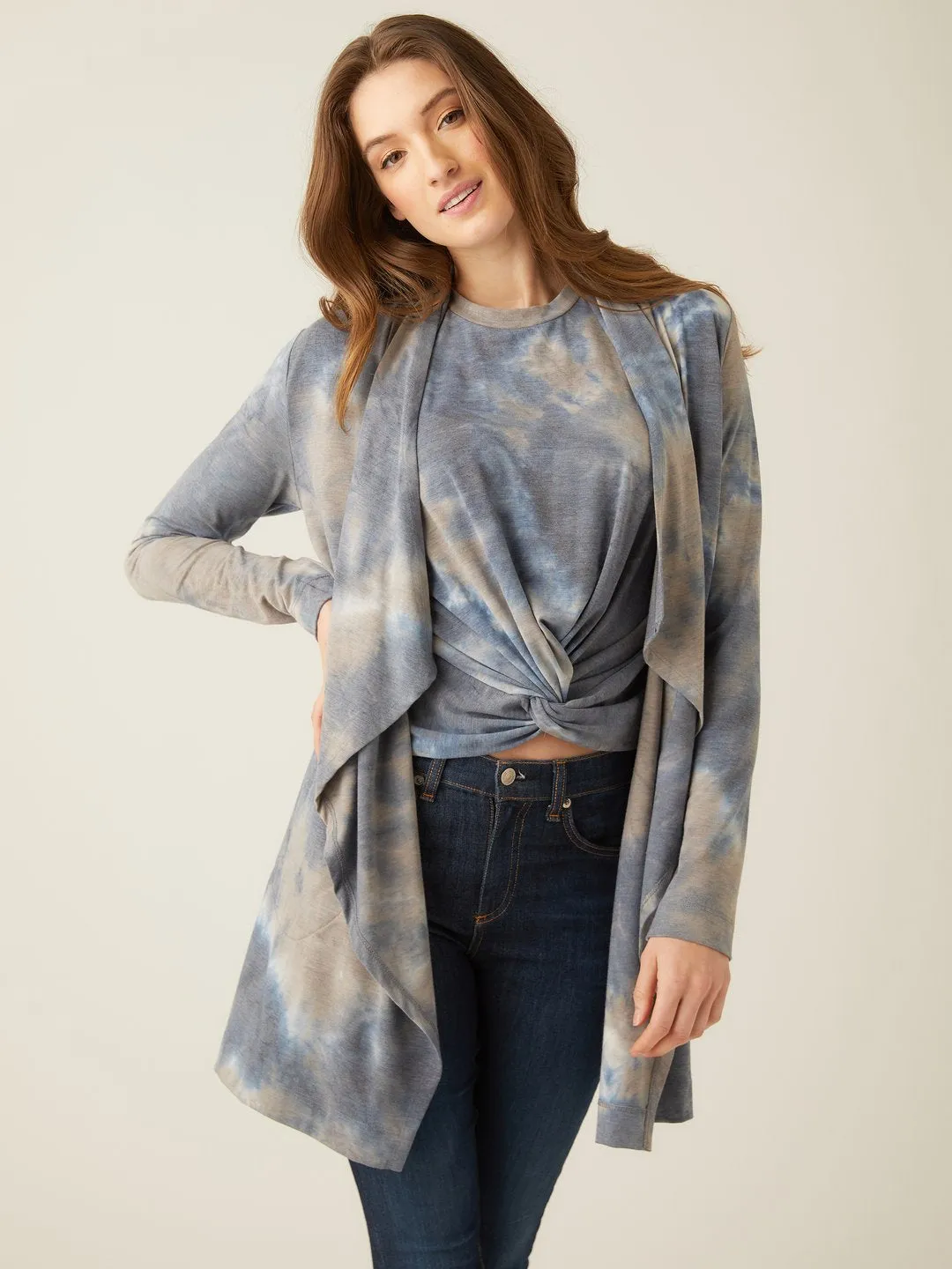 Fifteen Twenty Tie Dye Twist Front Jacket