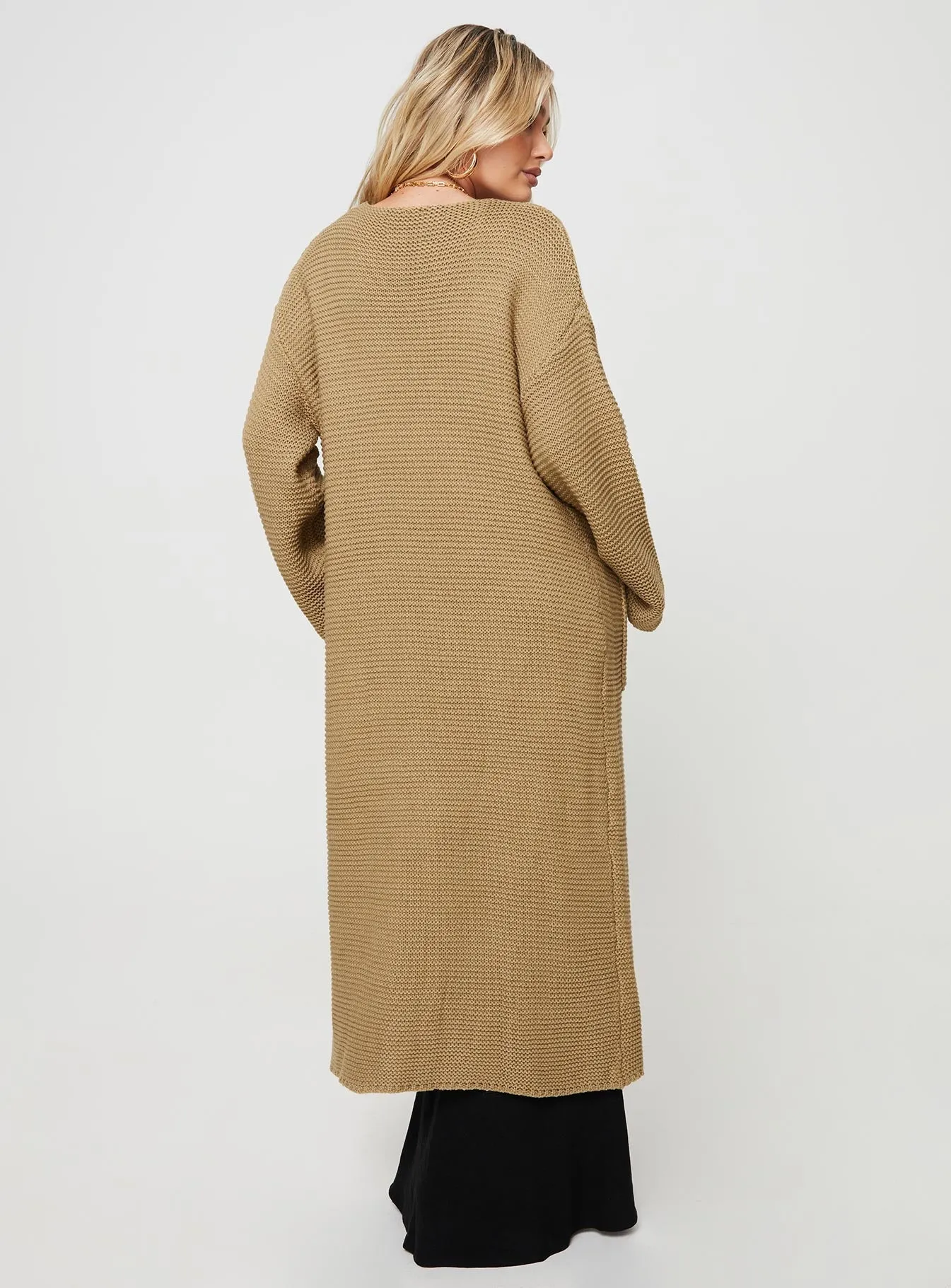 Finneas Longline Cardigan Beige