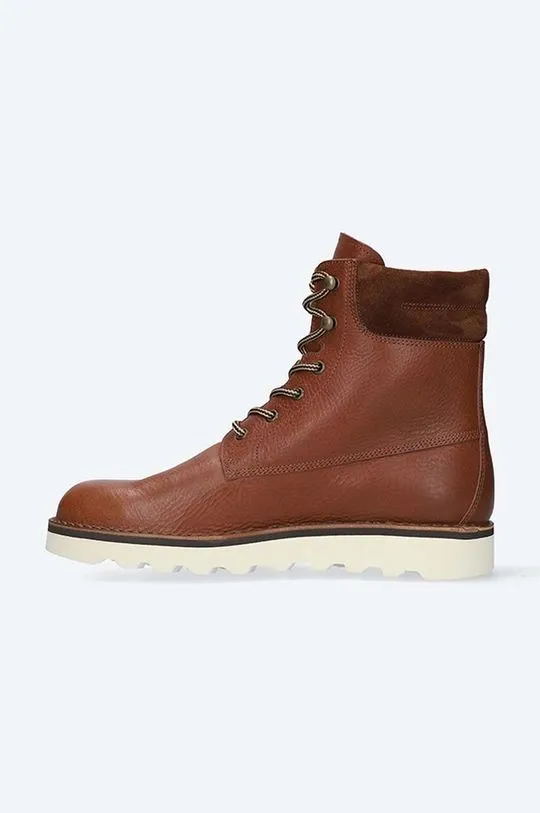 Fracap leather shoes EXPLORER men's brown color