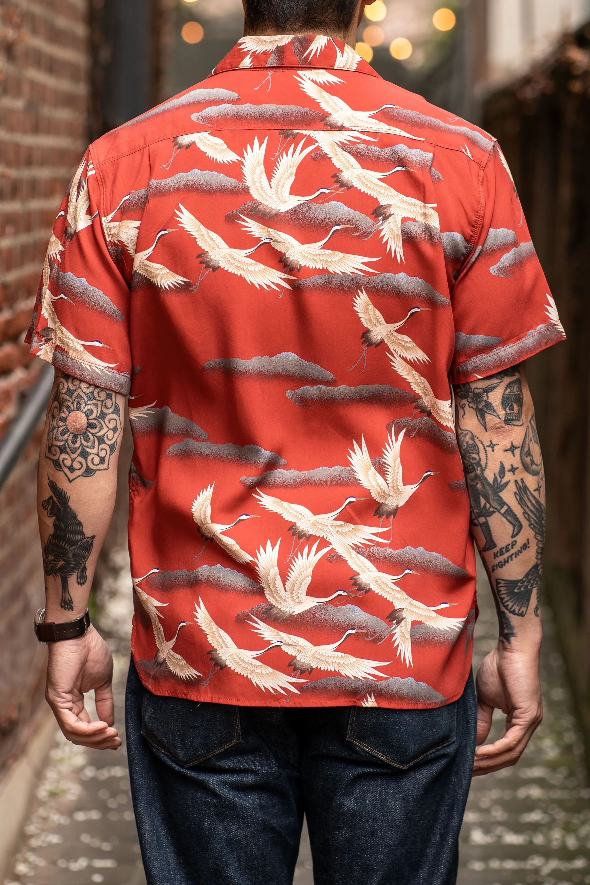 Freenote Cloth Hawaiian - Red Crane