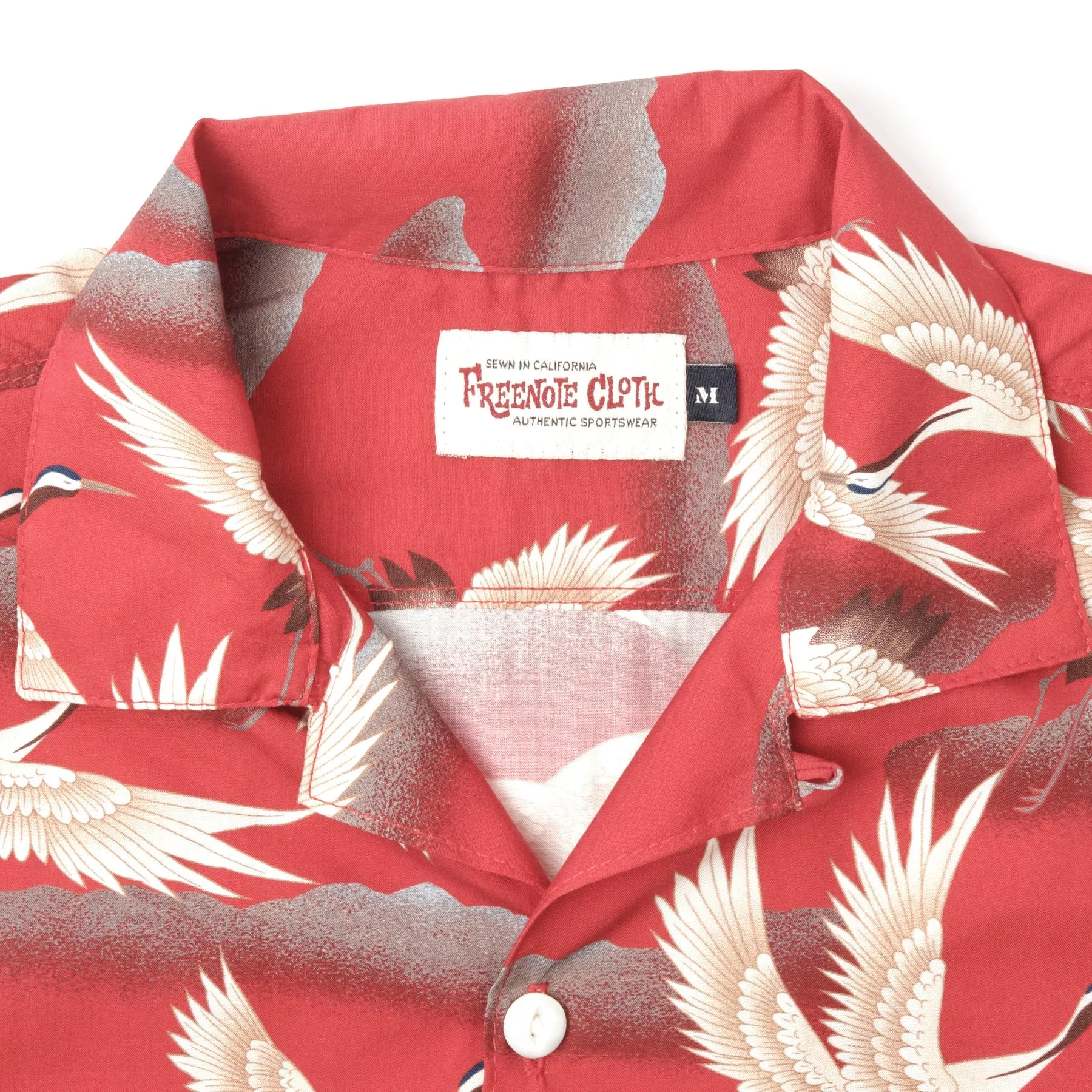 Freenote Cloth Hawaiian - Red Crane