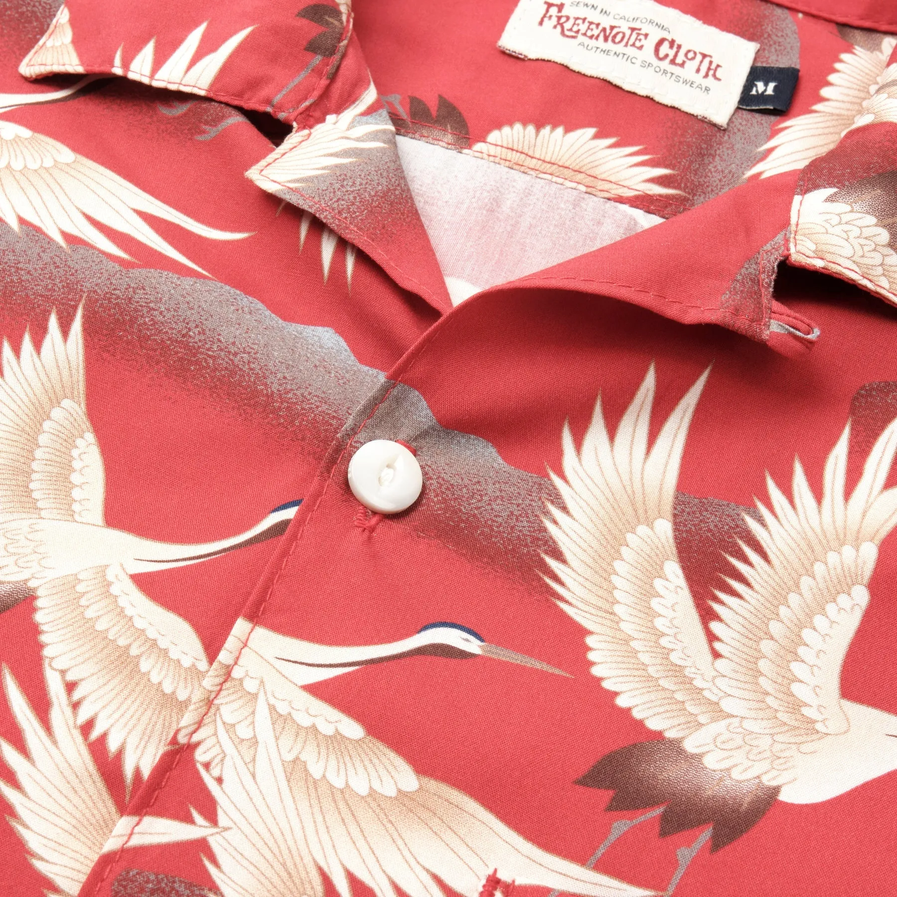 Freenote Cloth Hawaiian - Red Crane